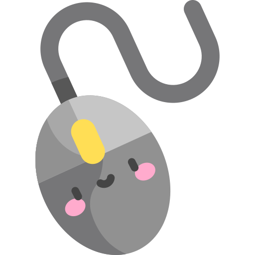 ratón Kawaii Flat icono