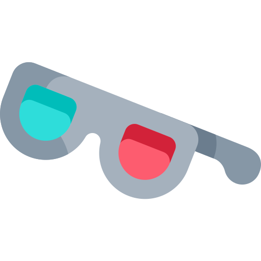 3d glasses Kawaii Flat icon