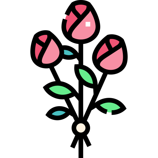 ramo de flores Detailed Straight Lineal color icono