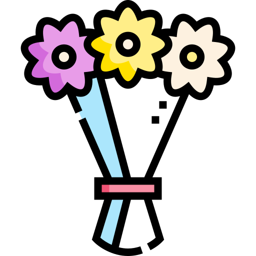 bukiet kwiatów Detailed Straight Lineal color ikona