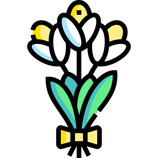 bukiet kwiatów Detailed Straight Lineal color ikona