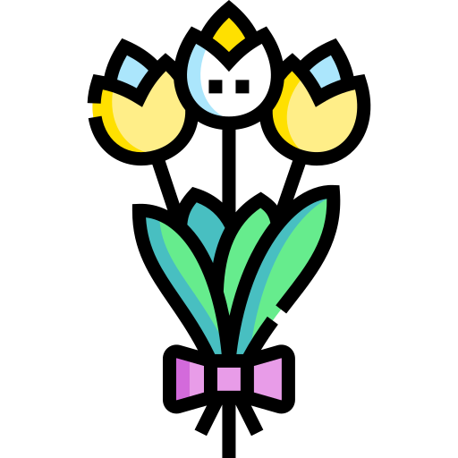 bouquet di fiori Detailed Straight Lineal color icona