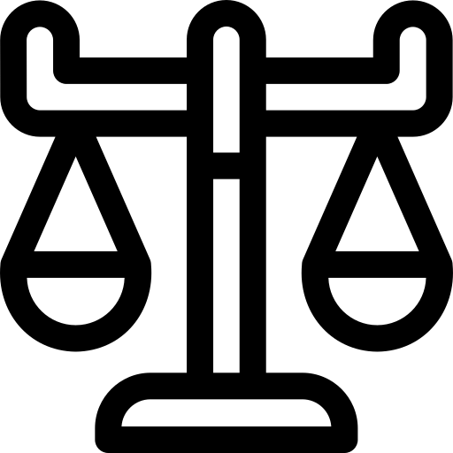 gerechtigheid Basic Rounded Lineal icoon