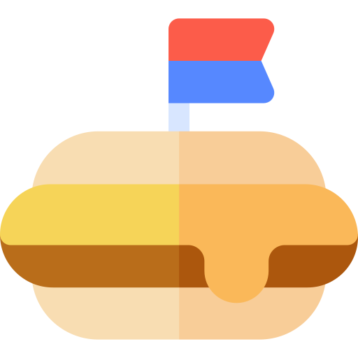 hamburger Basic Rounded Flat icon