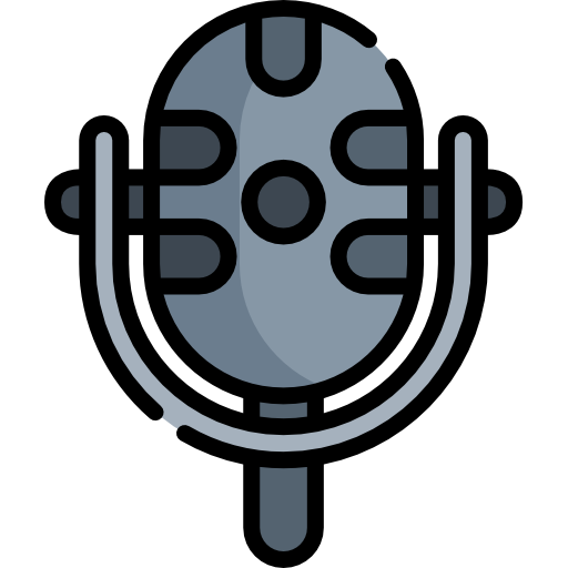 microfono Kawaii Lineal color icona