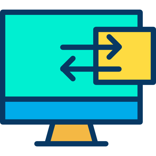 transferencia de datos Kiranshastry Lineal Color icono