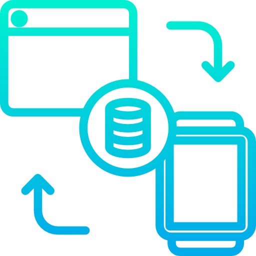 transferencia de datos Kiranshastry Gradient icono