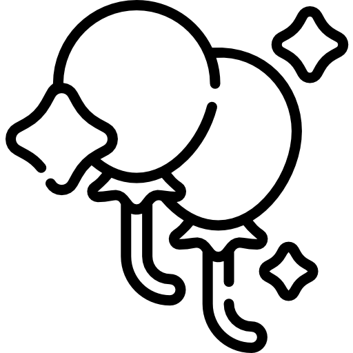 globos Kawaii Lineal icono