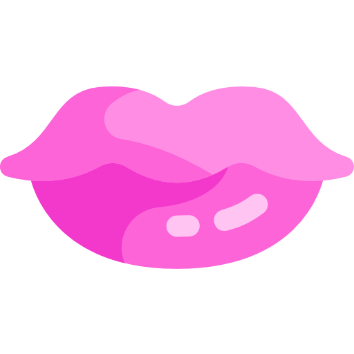 lippen Kawaii Flat icon