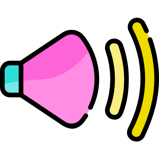 Sound Kawaii Lineal color icon