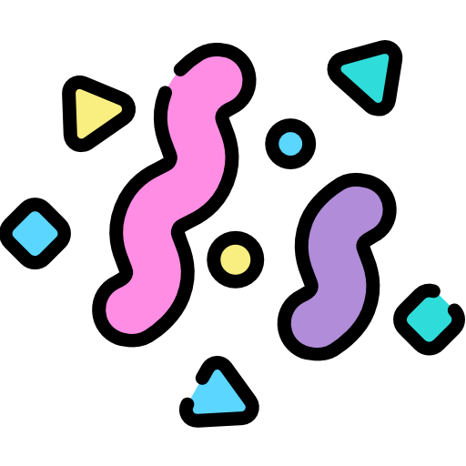 konfetti Kawaii Lineal color icon
