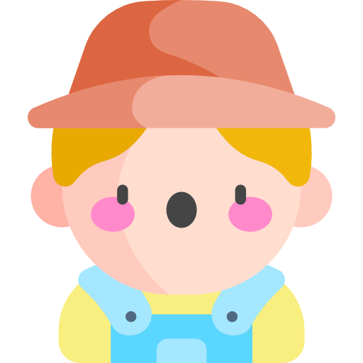 farmer Kawaii Flat icon