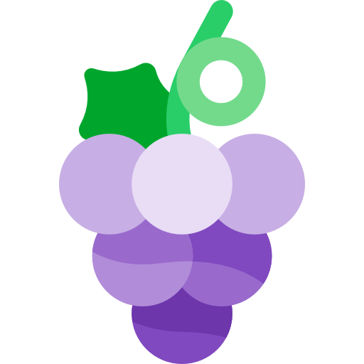 Grapes Kawaii Flat icon
