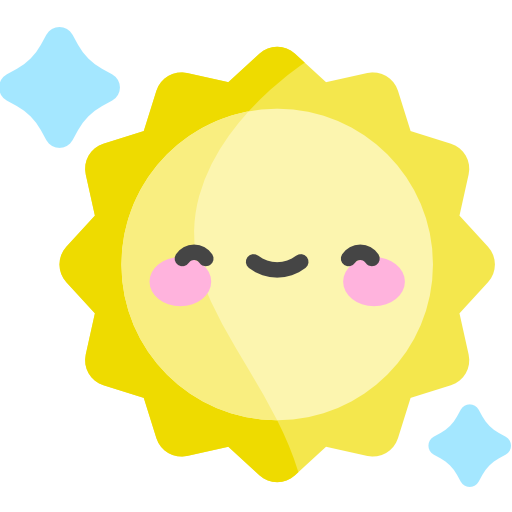 Sun Kawaii Flat icon