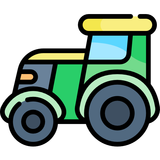 tractor Kawaii Lineal color icono
