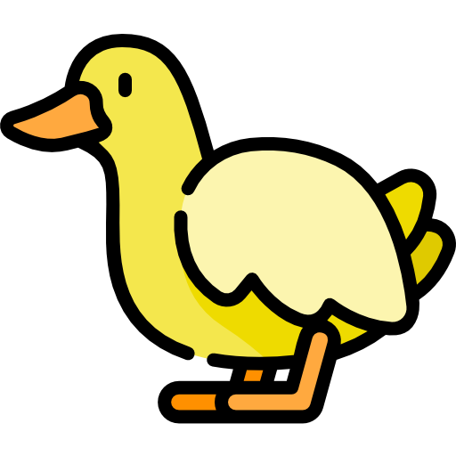 Duck Kawaii Lineal color icon