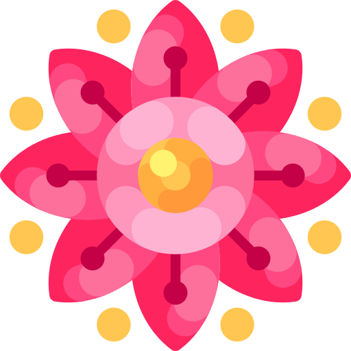 Asian flowers Special Shine Flat icon