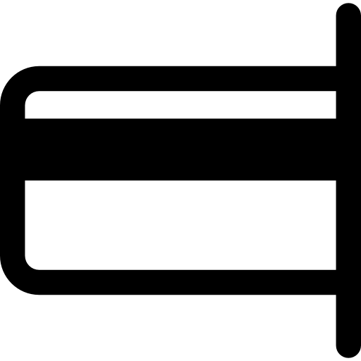 karta kredytowa Curved Lineal ikona