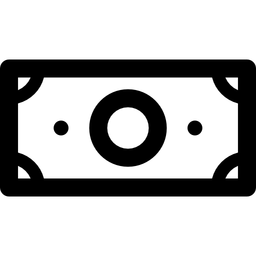 dolar Curved Lineal ikona