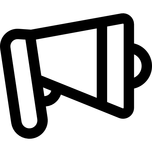 megafon Curved Lineal ikona