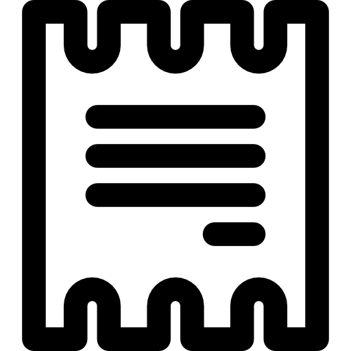 レシート Curved Lineal icon