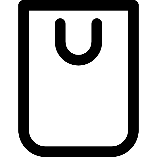 bolsa de la compra Curved Lineal icono