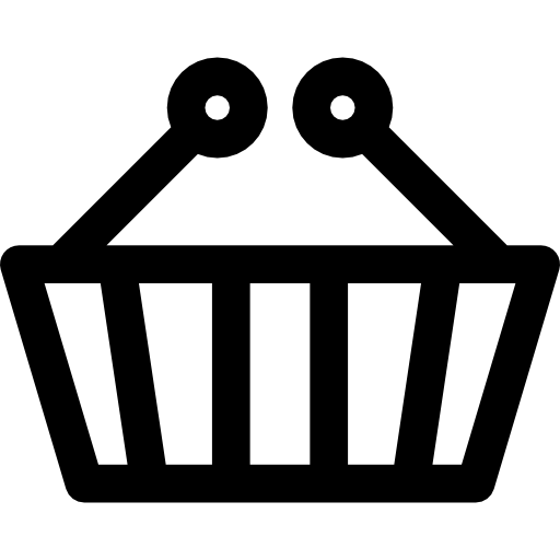 koszyk na zakupy Curved Lineal ikona