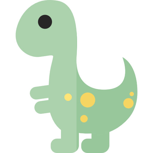 dinozaur Basic Straight Flat ikona