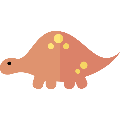 dinosaurio Basic Straight Flat icono