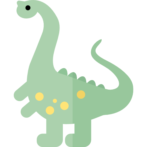 dinosaurio Basic Straight Flat icono