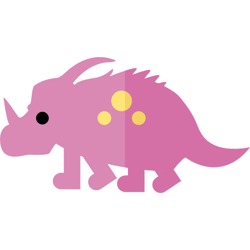 triceratops Basic Straight Flat Ícone