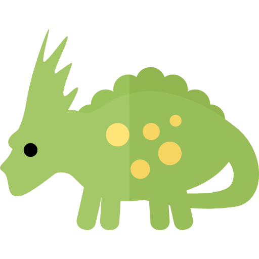triceratops Basic Straight Flat icoon