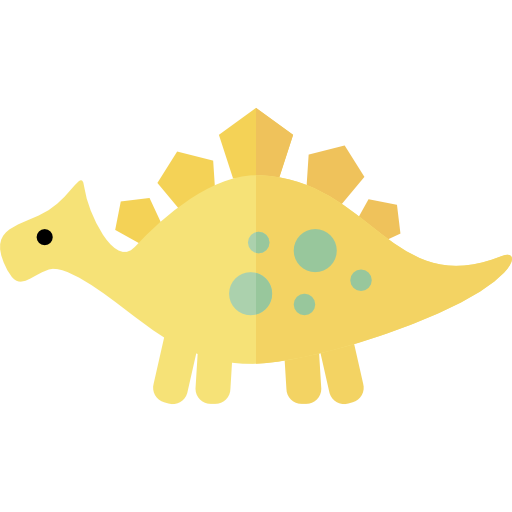 estegosaurio Basic Straight Flat icono