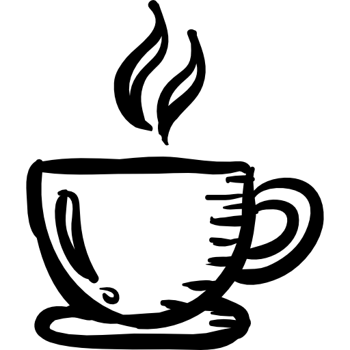 コーヒーカップ Hand Drawn Black icon