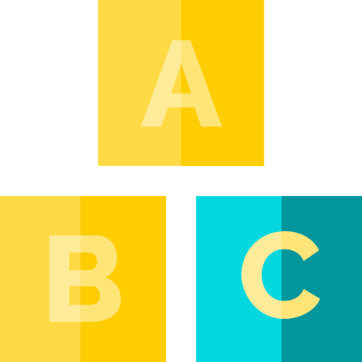des lettres Basic Straight Flat Icône