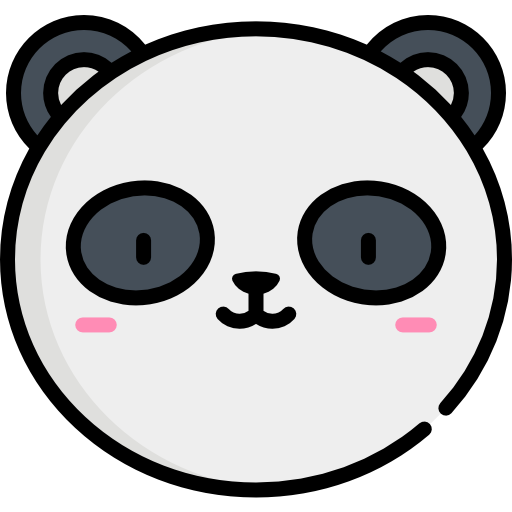 panda Kawaii Lineal color Ícone
