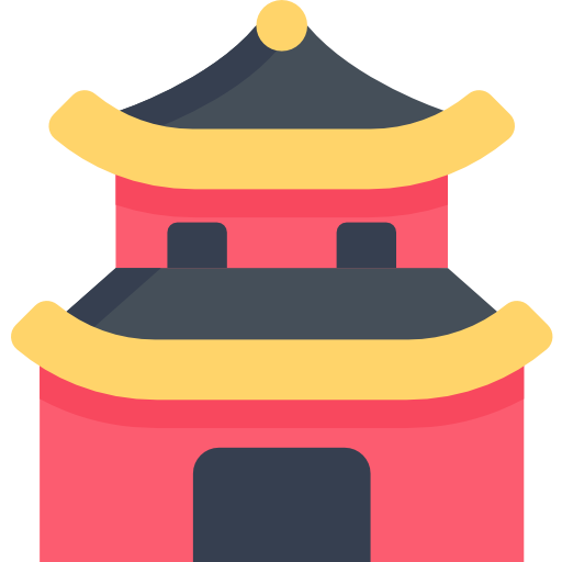 pagoda Kawaii Flat icona