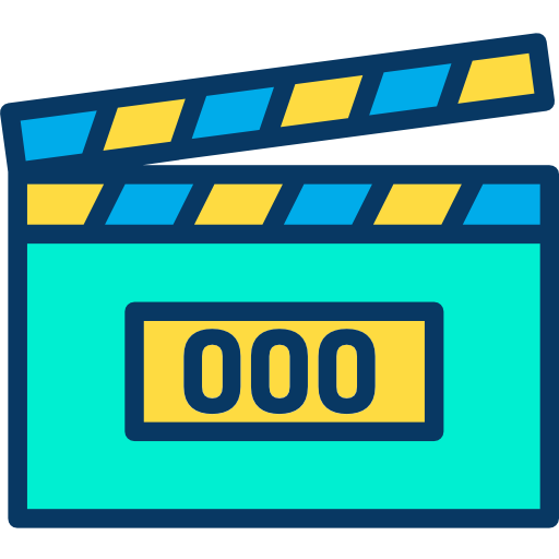 Clapperboard Kiranshastry Lineal Color icon