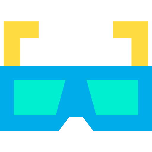 3d bril Kiranshastry Flat icoon