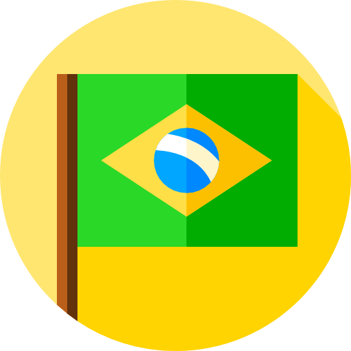 brazilië Flat Circular Flat icoon