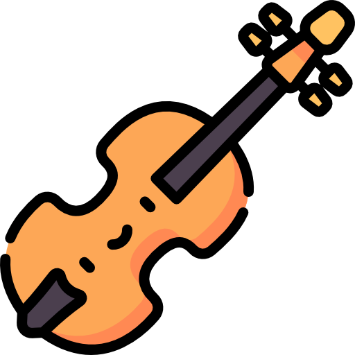 Violin Kawaii Lineal color icon