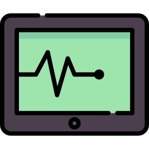 elettrocardiogramma Kawaii Lineal color icona