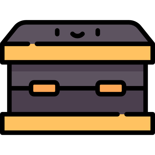 Coffin Kawaii Lineal color icon