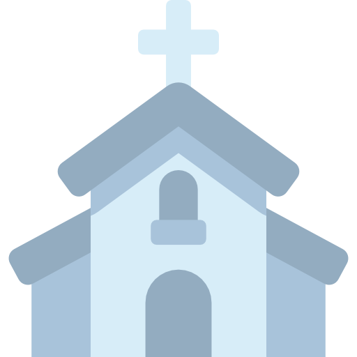 교회에 Kawaii Flat icon