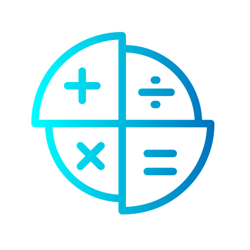 calcolatrice Generic gradient outline icona