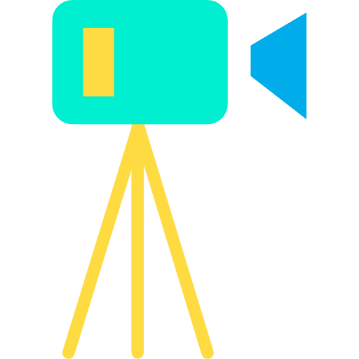 kamera wideo Kiranshastry Flat ikona