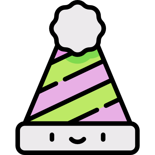 czapka imprezowa Kawaii Lineal color ikona
