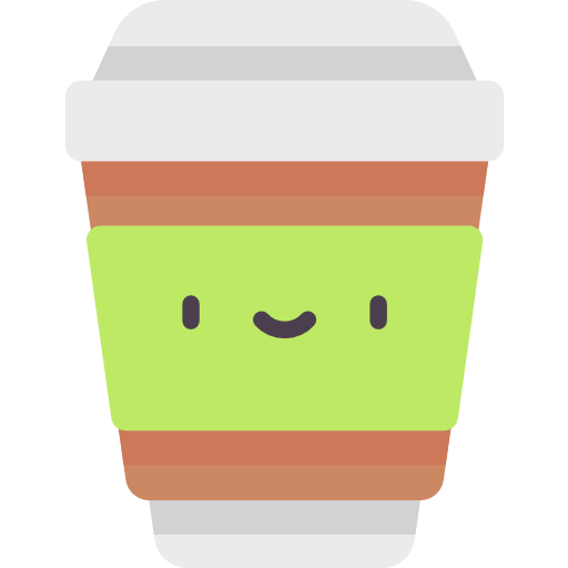 커피 컵 Kawaii Flat icon