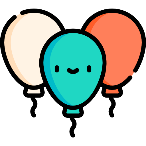 Balloons Kawaii Lineal color icon