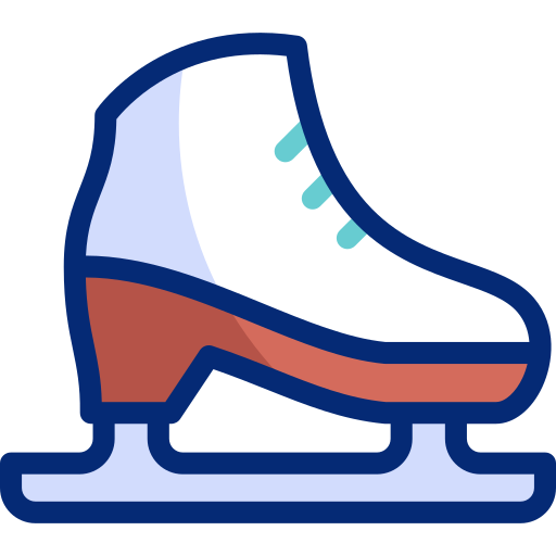 schaatsen Basic Accent Lineal Color icoon